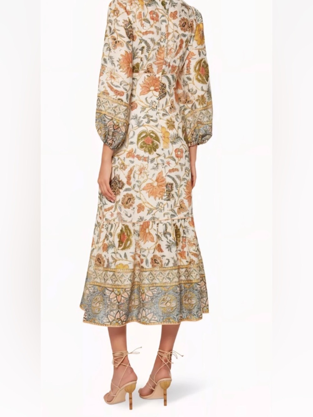 Zimmermann Edie Border High Neck Dress Size 1 / AU 10 / US 6. Long Sleeve. - Picture 3 of 8